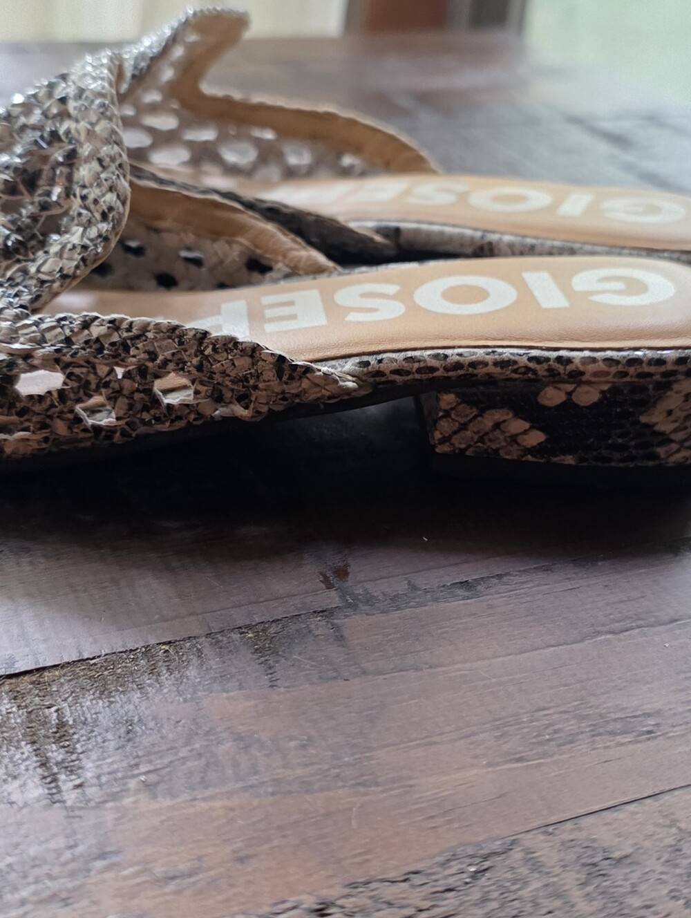 Women's Woven Pointed Mule in Black and Cream - Picture 5 of 6